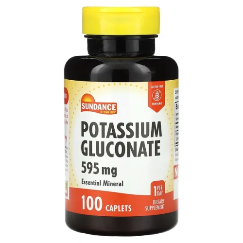 Sundance Vitamins, Potassium Gluconate, 595 mg, 100 Caplets