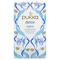 Pukka Herbs, Детокс, чай из аниса, фенхеля и кардамона органического происхождения, без кофеина, 20 пакетиков травяного чая, 1,41 унции (40 г)