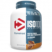 Dymatize, ISO100, гидролизованный 100% изолят сывороточного протеина, шоколад и арахисовое масло, 2,3 кг (5 фунтов)