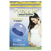 Preggie, Wrist Bands, Blue, 4 Wrist Bands