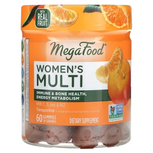 MegaFood, Women&#x27;s Multi, Tangerine, 60 Gummies