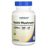 Nutricost, Reishi Mushroom, 1,500 mg, 120 Capsules (750 mg per Capsule)