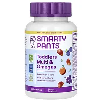 SmartyPants, Toddlers, Multi &amp; Omegas Gummies, Grape, Orange, and Blueberry, 90 Gummies