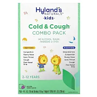 Hyland&#x27;s Naturals, Kids, Cold &amp; Cough Combo Pack, Daytime/Nighttime, Age 2-12 Years, Natural Grape, 2 Bottles, 4 fl oz (118 ml) Each