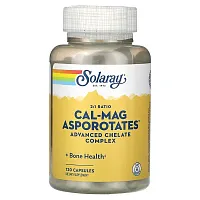 Solaray, 2:1 Ratio Cal-Mag Asporotates, Advanced Chelate Complex, 120 Capsules