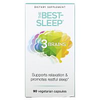 Natural Factors, 3 Brains, The Best-Sleep, 90 вегетарианских капсул