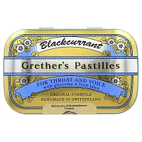 Grether&#x27;s Pastilles, For Throat and Voice, Blackcurrant , 24 Lozenges, 2 1/8 oz (60 g)