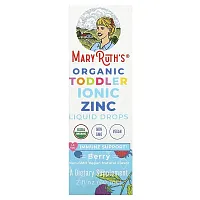 MaryRuth&#x27;s, Organic Toddler Ionic Zinc Liquid Drops, 1-3 Years, Berry, 2 fl oz (60 ml)