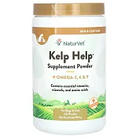 NaturVet, Kelp Help, Supplement Powder + Omega-3, 6 &amp; 9, For Dogs and Cats, 1 lb (454 g)