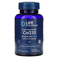 Life Extension, Super-Absorbable CoQ10 with d-Limonene, 50 mg, 60 Softgels