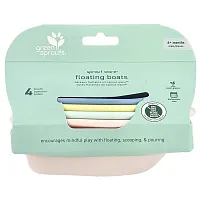 Green Sprouts, Sprout Ware® Floating Boats, 6+ Months, Multicolor, 4 Boats