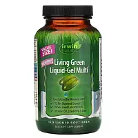 Irwin Naturals, Women's Living Green Liquid-Gel Multi, мультивитаминная добавка для женщин, 120 желатиновых капсул