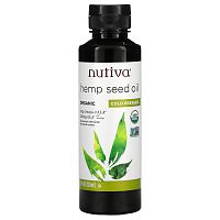 Nutiva, органическое масло семян конопли, холодного отжима, 236 мл (8 жидк. унций)