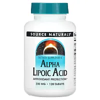 Source Naturals, Alpha Lipoic Acid, 200 mg, 120 Tablets