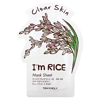 TonyMoly, I&#x27;m Rice, Clear Skin Beauty Mask Sheet, 1 Sheet, 0.74 oz (21 g)