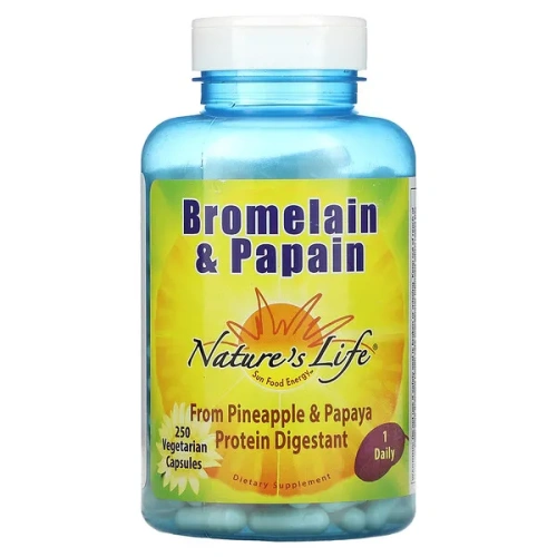 Nature&#x27;s Life, Bromelain &amp; Papain, 250 Vegetarian Capsules