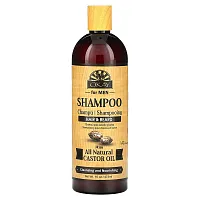 Okay Pure Naturals, For Men, Shampoo, Hair &amp; Beard with All Natural Castor Oil, 16 oz (473 ml)