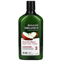 Avalon Organics, Кондиционер, для гладкого блеска, шаг 2, яблочный уксус, 312 г (11 унций)