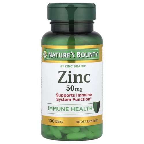 Nature&#x27;s Bounty, Zinc, 50 mg, 100 Tablets