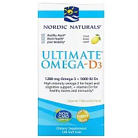 Nordic Naturals, Ultimate Omega-D3, Lemon, 120 Soft Gels