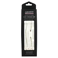 Giovanni, Heatless Satin, Hair Curling Set, Ivory, 4 Pieces