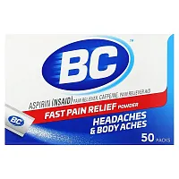 BC, Fast Pain Relief Powder, Headaches &amp; Body Aches , 50 Packs