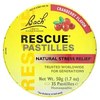 Bach, Original Flower Remedies, Rescue Pastilles, Cranberry, 35 Pastilles, 1.7 oz (50 g)