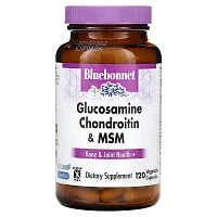 Bluebonnet Nutrition, Glucosamine Chondroitin &amp; MSM, 120 Vegetable Capsules