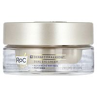 RoC, Derm Correxion®, Dual Eye Cream, Advanced Retinol &amp; Peptides, Fragrance-Free, 0.34 fl oz (10 ml) Each