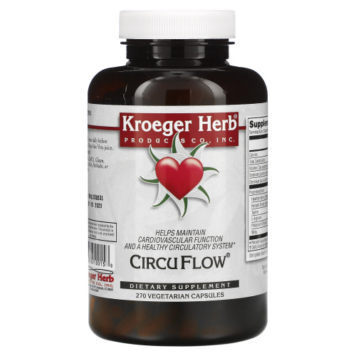 Kroeger Herb Co, CircuFlow, 270 вегетарианских капсул фото 3