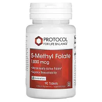 Protocol for Life Balance, 5-Methyl Folate, 1,000 mcg, 90 Tablets