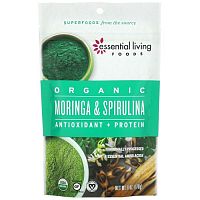 Essential Living Foods, Organic Moringa & Spirulina, Antioxidant & Protein, 6 oz (170 g)