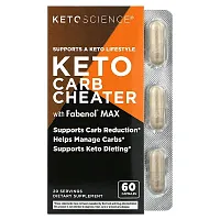 Keto Science, Keto Carb Cheater with Fabenol Max, 60 Capsules