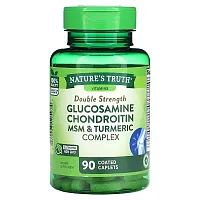 Nature&#x27;s Truth, Double Strength Glucosamine Chondroitin MSM &amp; Turmeric Complex, 90 Coated Caplets