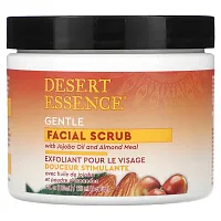 Desert Essence, Gentle Facial Scrub with Jojoba Oil and Almond Meal, 4 fl oz (120 ml)