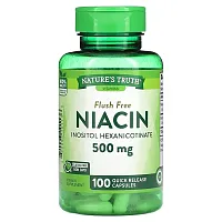 Nature&#x27;s Truth, Flush Free Niacin, 500 mg, 100 Quick Release Capsules