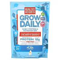 Healthy Heights, Grow Daily, Whey Protein &amp; Nutrition Mix, For Kids 3+, Plain, 21.7 oz (616 g)