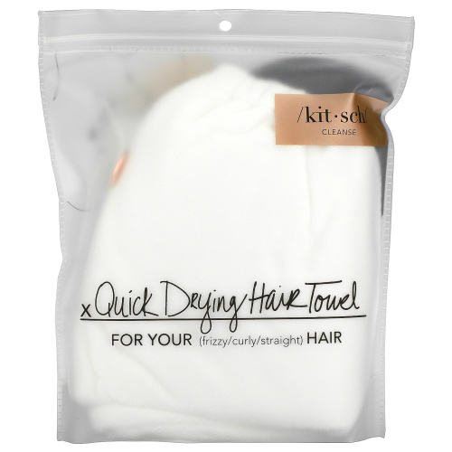 Kitsch, Quick Drying Hair Towel, White, 1 Count фото 2