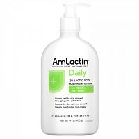 Amlactin, Daily, увлажняющий лосьон с 12% молочной кислотой, 400 г (14,1 унции)