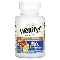 21st Century, Wellify! Men&#x27;s Energy, Multivitamin Multimineral, 65 Tablets