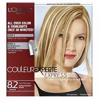 L'Oreal, Couleur Experte Express, краска для волос с эффектом выгоревших прядей, оттенок 8.2 «Сияющий блонд», на 1 применение