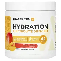 TransformHQ, Hydration, Electrolyte Drink Mix, Caffeine Free, Peach Mango, 4.8 oz (135.7 g)