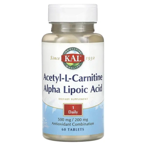 KAL, Acetyl-L-Carnitine &amp; Alpha Lipoic Acid, 60 Tablets