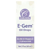 Carlson, E-Gem Oil Drops, 2 fl oz (60 ml)