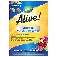 Nature&#x27;s Way, Alive! Men&#x27;s 50+ Complete Multivitamin, 50 Tablets