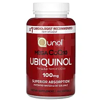 Qunol, Mega CoQ10, Ubiquinol, 100 mg, 100 Softgels