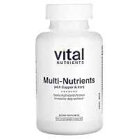 Vital Nutrients, Multi-Nutrients (with Copper &amp; Iron), 180 Vegetarian Capsules