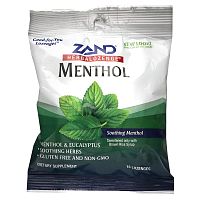 Zand, Naturals, ментол, охлаждающая мята, 15 пастилок для горла