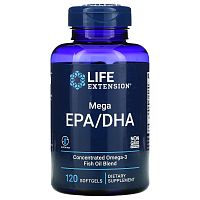 Life Extension, Mega EPA/DHA, 120 капсул