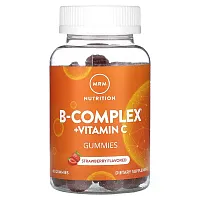 MRM Nutrition, B-Complex + Vitamin C Gummies, Strawberry, 60 Gummies